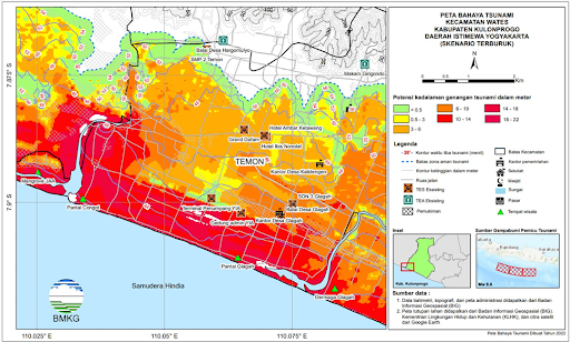Peta Rendaman Bahaya Tsunami